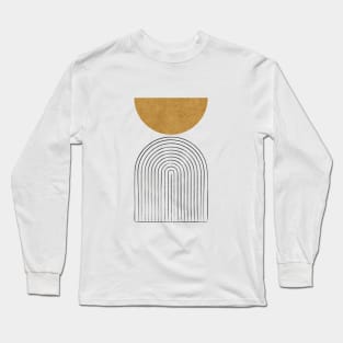 Arch Balance Gold - Mid century modern Long Sleeve T-Shirt